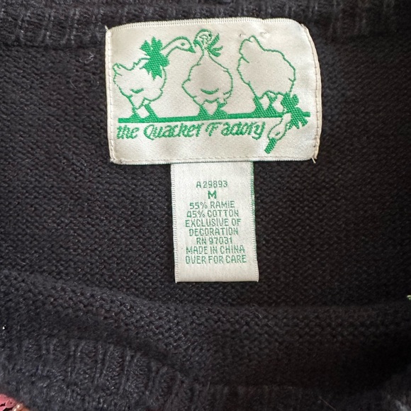 Vintage Sequined Butterfly Heart Sweater Grandmacore Glam Whimsical Eclectic - Picture 2 of 7